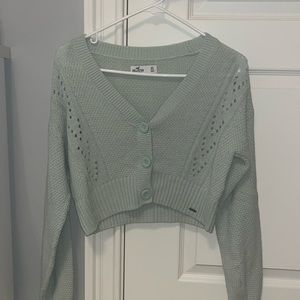 Extra small Hollister cropped green sweater